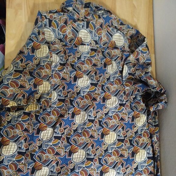 Vintage Neiman Marcus Racket Sports Tennis Stars Hawaiian Shirt - Picture 7 of 8